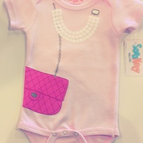SaraKety Pink High-Fashion Onesie