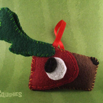Felt Reindeer Ornament, Felt Christmas Ornament- Holly the Reindeer