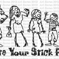 We Ate You Stick Family Zombie Car Decal Up to 5 Characters
