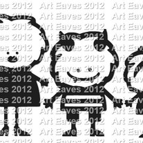 Monster Family Car Decal Up to 5 Characters