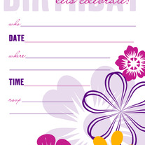 Birthday fill-ins | Pink Flowers