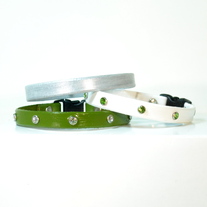 Colorful Cat Collar w. Rhinestone Accents