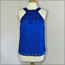 Blue Ruffle Shirt