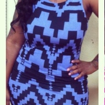 PERIWINKLE & BLACK DRESS