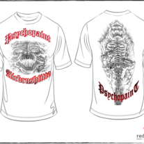 AA white t-shirt skull