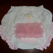 MUDPIE BIRTHDAY BLOOMERS SIZE 12-18 MTHS
