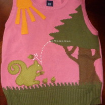 PINK GAP KIDS SWEATER VEST SIZE S-6/7