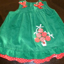 GREEN CHRISTMAS DRESS SIZE 24 MONTHS