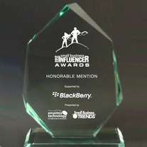 SMBInfluencer Honorable Mention Glass Award