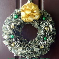 Holiday Army ACU Wreath