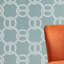 Nautical Rope Circle Chain Lattice Trellis Allower Pattern Wall Room Decor Stencil