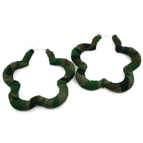 Camouflage DoorKnocker Earrings