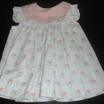 White Dress With Pink Flowers-O'Neal-Size 4T