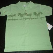Green Shirt W/ Palm Trees-NEW-Starting Out Size 24 Months