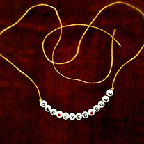Simple Tie-Back Hemp Name Necklace
