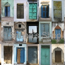 8 x 10 - Collage Photograph - Doors of India