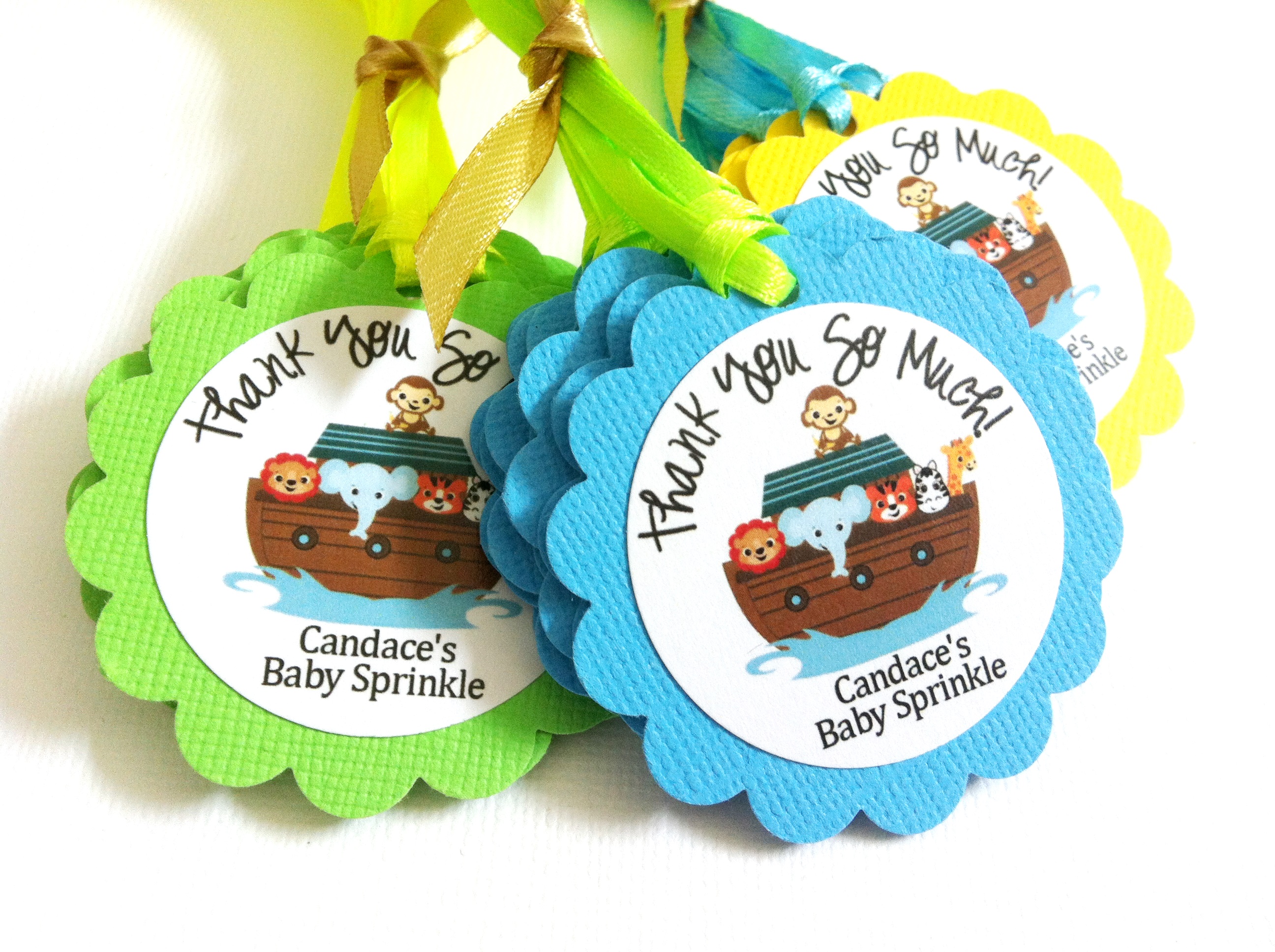 Noah's Ark Party Favor Tags for Kids Birthday or Baby Shower ...