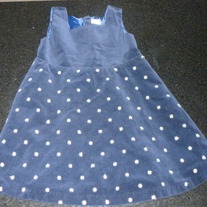 Navy Blue Velvet Dress-Baby Gap Size 3
