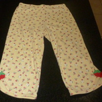 Yellow Capris With Strawberries-Gymboree Size 7