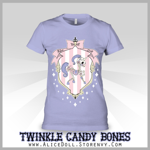Twinkle Candy Bones Tshirt Lavender