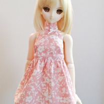 Light Pink Floral Halter Dress for M DD