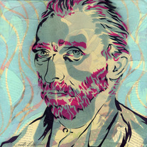 Vincent (cyan, framed)