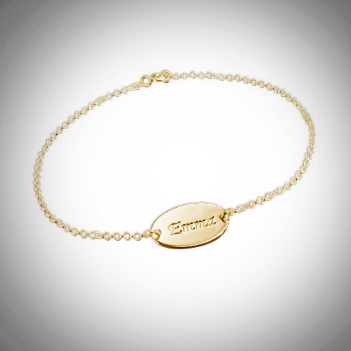 SALE** 18K Gold Plated.925 Silver Engraved Baby Bracelet on