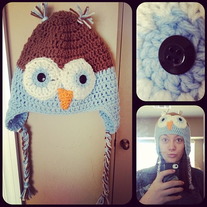 Crochet Owl Hat-Custom Colors