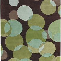 Contemporary Rugs Avalina Brown and Green