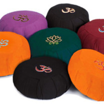 Round Embroidered Kapok Meditation Zafu