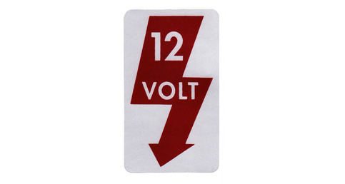 Door Jamb Decal — 12 Volt