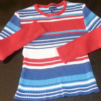 Red/Blue/White LS Ribbed Shirt-Limited Too Size 12