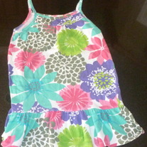 Multi Color Spaghetti Strap Tank-Carters Size 6X