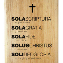 Five Solas Wood Plaque