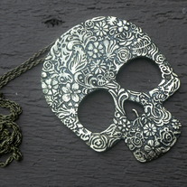 Skull Necklace (silver or brass)