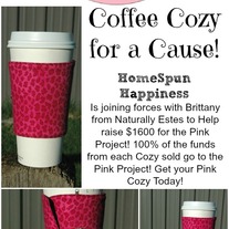 Coffee Cozy ~ Pink Leopard