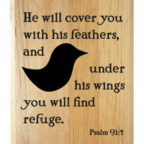 Psalm 91:4 Plaque