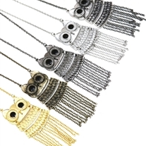 Vintage Style Owl Necklace - Assorted