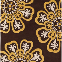 Contemporary Rugs Couture Brown and Yellow