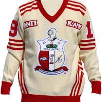 NEW Kappa Alpha Psi Wool Varsity Letterman V-Neck Sweater