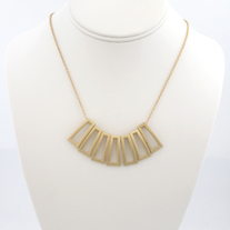 Gold Rectangular Statement Necklace