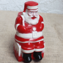 Vintage Santa Sitting on a Chimney