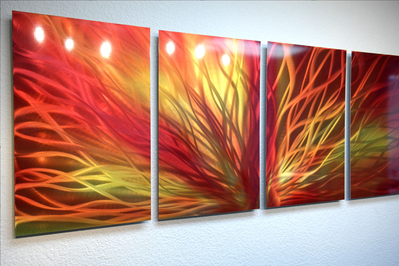 Radiant Sunset Metal Wall Art Abstract Contemporary Modern Decor