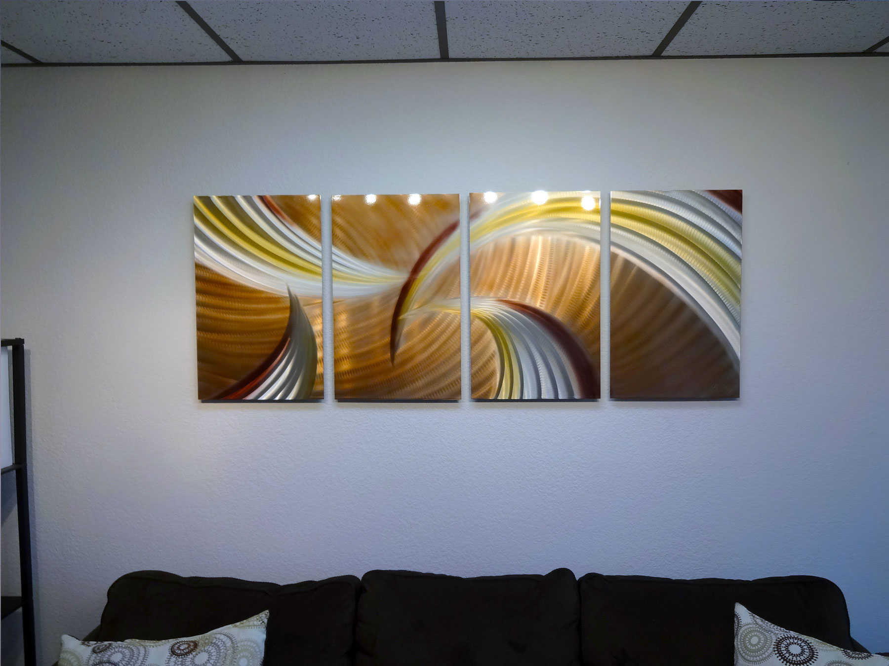 Tempest Browns Metal Wall Art Abstract Contemporary Modern Decor