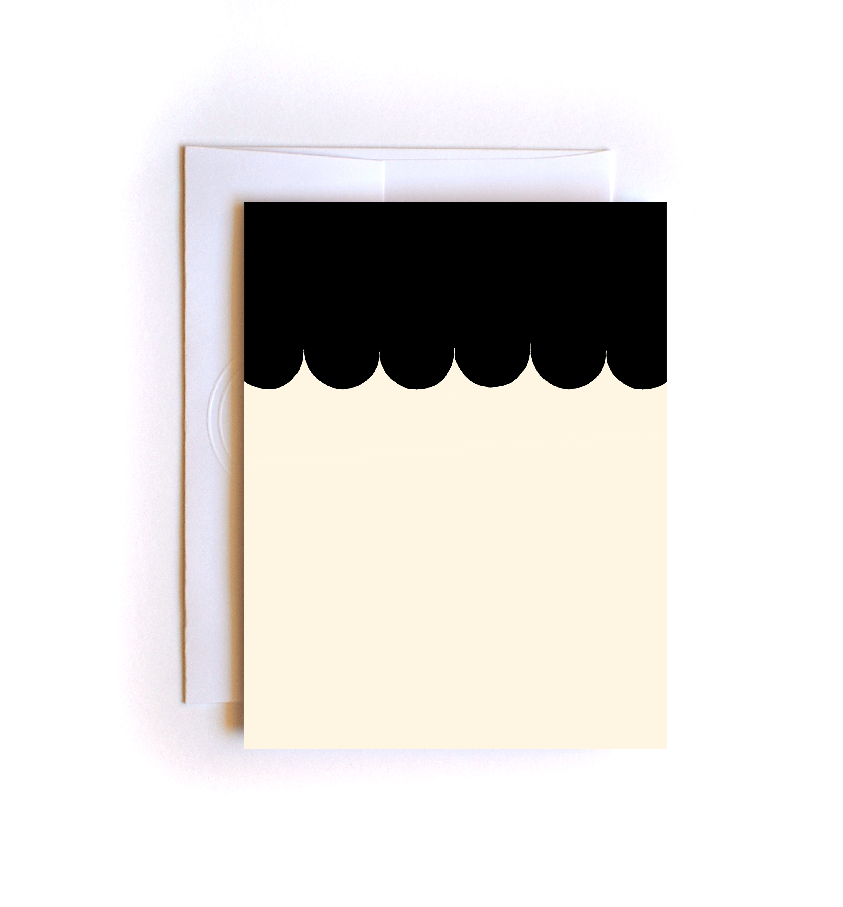 hand drawn scallops card blank card birthday card thank you