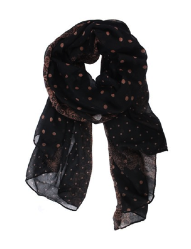 Black Polka Dot Scarf on Storenvy