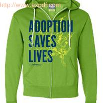 "Adoption Saves Lives" Zip-up Hoodie