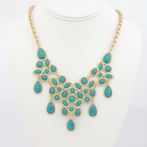 Modern Tear Drop Statement Necklace (More Colors Available)