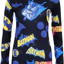 Funky Batman Print Mini Dress Black