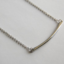 Silver bar necklace - Thumbnail 1